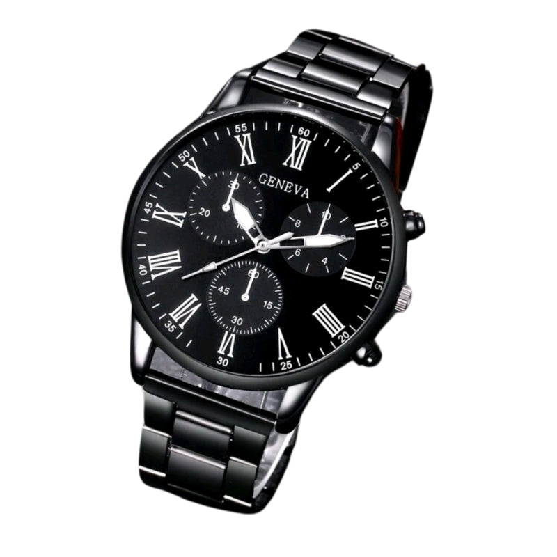 ساعة "العطائي" الملكية - سوداء بالكامل