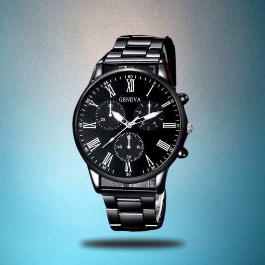 ساعة "العطائي" الملكية - سوداء بالكامل